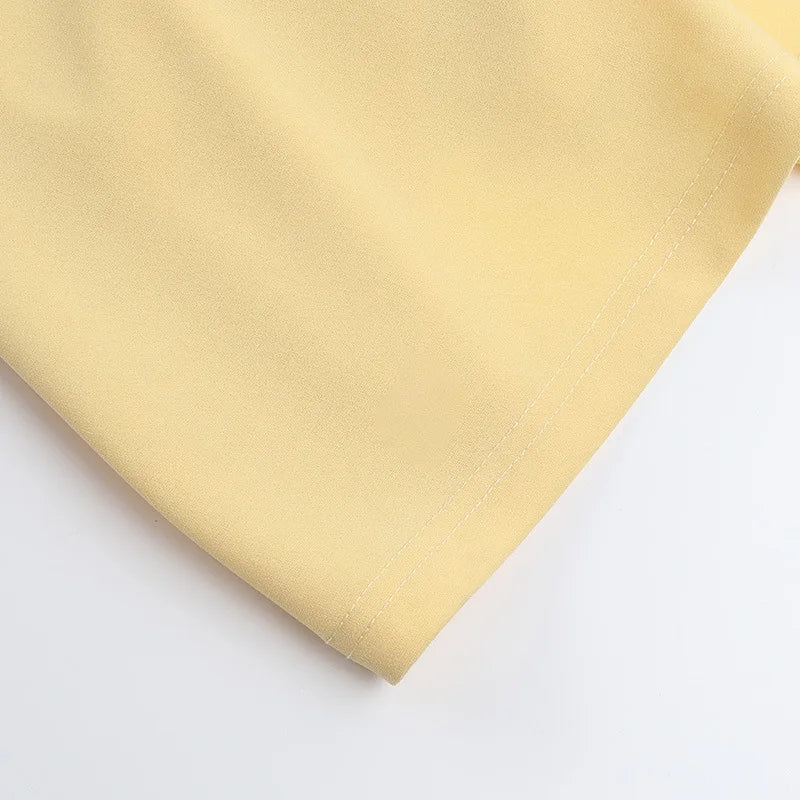 שמלת מידי סטרפלס בגזרת A - סול