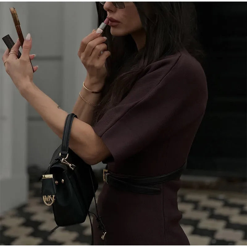 שמלת מקסי בעיצוב קיפולים - נהורה