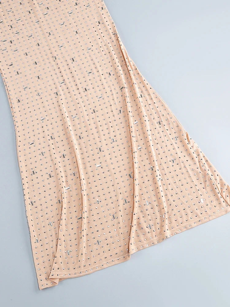 שמלת ערב מקסי בעיטור יהלומי קריסטל - KIMBERLY