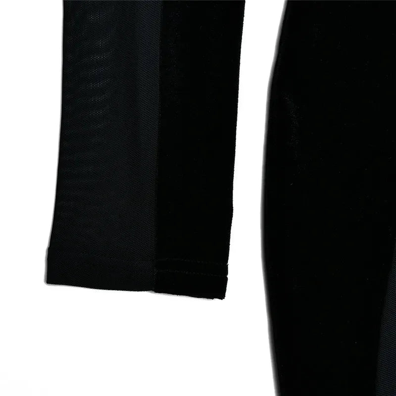 שמלת מיני קטיפה בעיצוב רשת - TESA