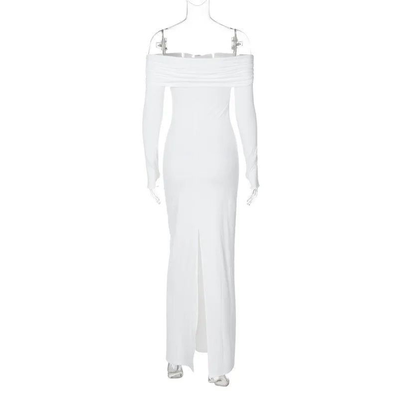 שמלת מקסי כתפיים חשופות - סבין