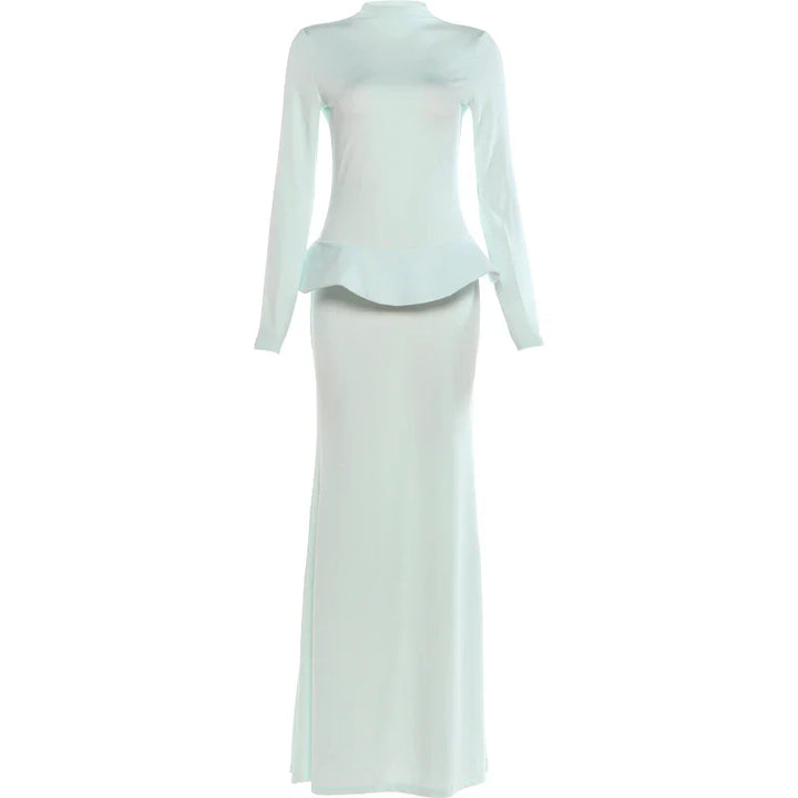 Elegant maxi dress with open back design - Lorin