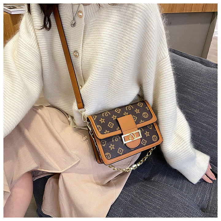 Bag with faux leather design