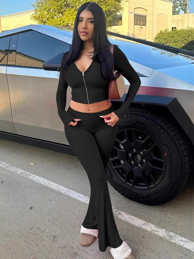 חליפת שני חלקים בד מחטב  - Ayla