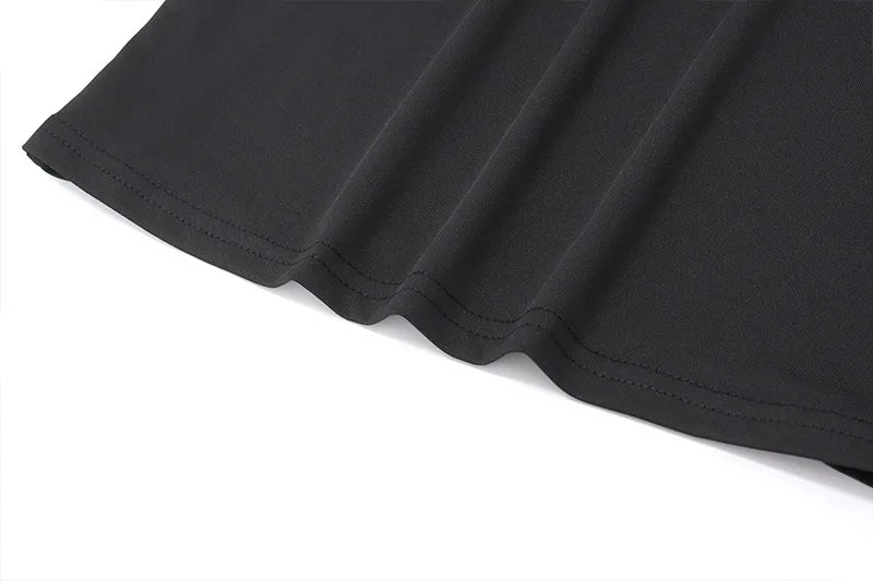 חולצה צמודה שרוול ארוך בשילוב קשירה בצוואר - פנלופי