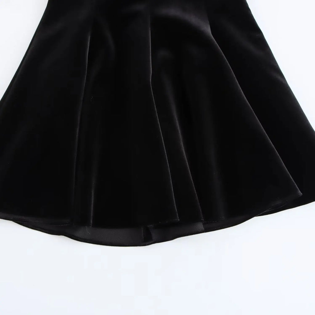 שמלת מיני קטיפה בגזרת A - Sydney