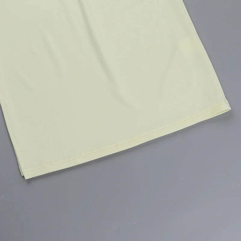 סט שני חלקים חצאית מקסי וחולצת רשת כתפיים חשופות - בלינה