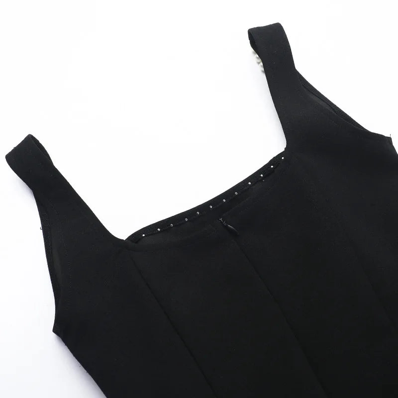 שמלת מיני בגזרת A בעיטור פנינים - פריס