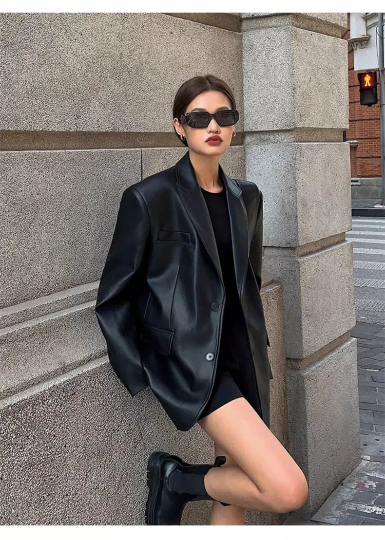 ג'קט עור מחויט - ראשל