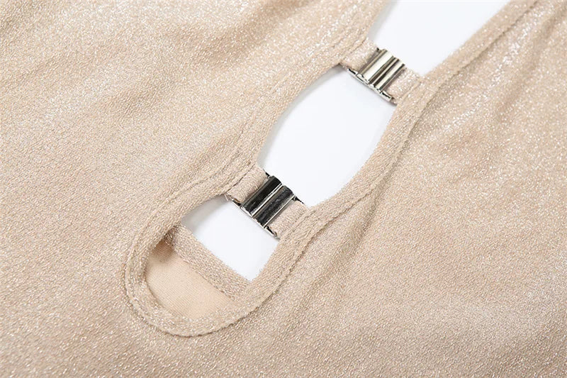 שמלת מקסי נצנצים צמודה - ג'יזל