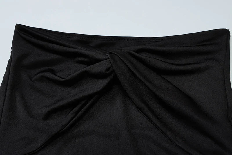 סט שני חלקים בעיצוב כיווצים חצאית מקסי וטופ כתפיים חשופות - Kailani