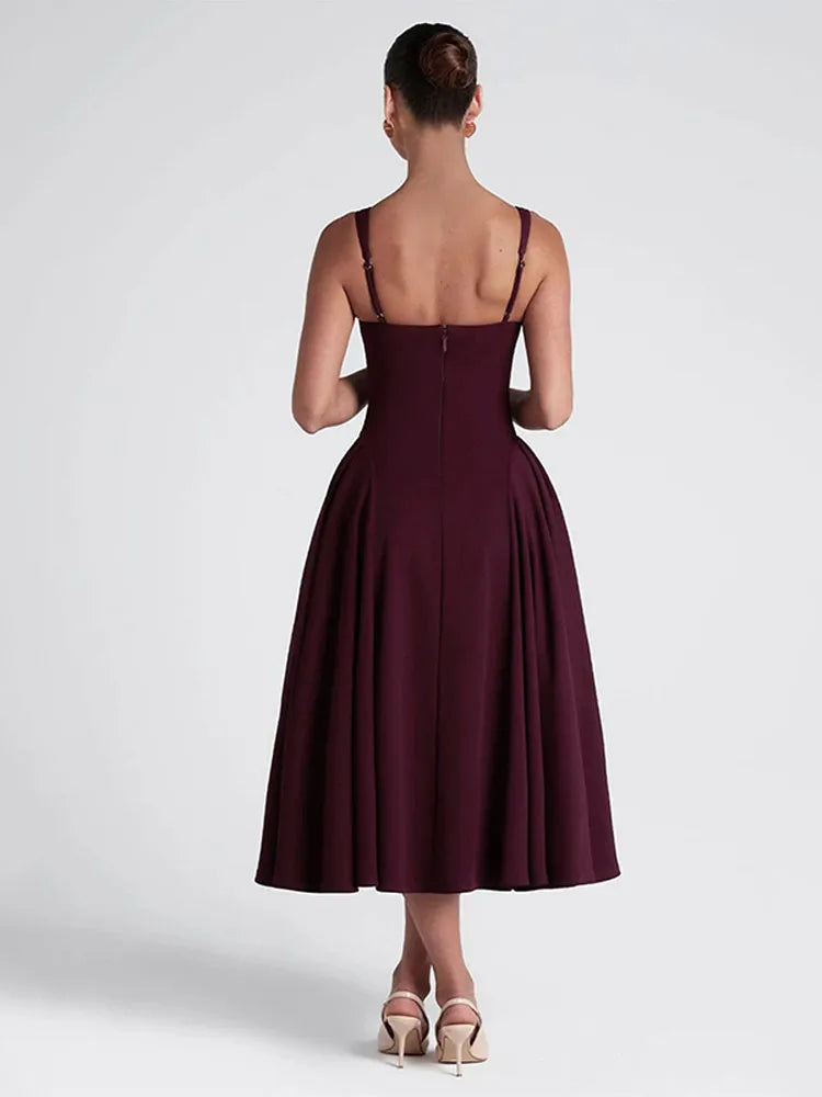 שמלת מידי אלגנטית בגזרת A - סער