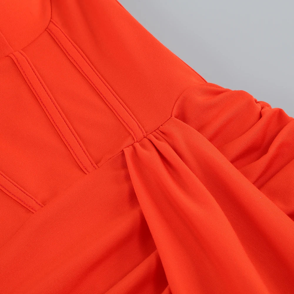 שמלת מקסי סטרפלס שסע עמוק - ג'ודי