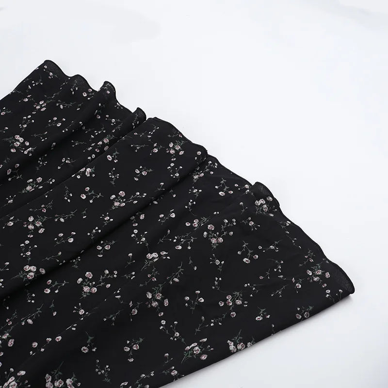 שמלת מיני מלמלה פרחונית שרוולים נפוחים סטייל כפרי - היידי