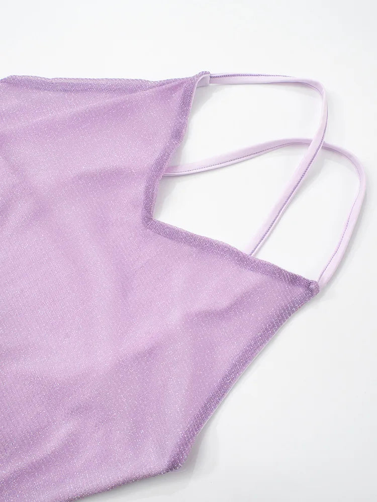 שמלת מקסי נצנצים בעיטור מלמלה ופפיון - נואלה