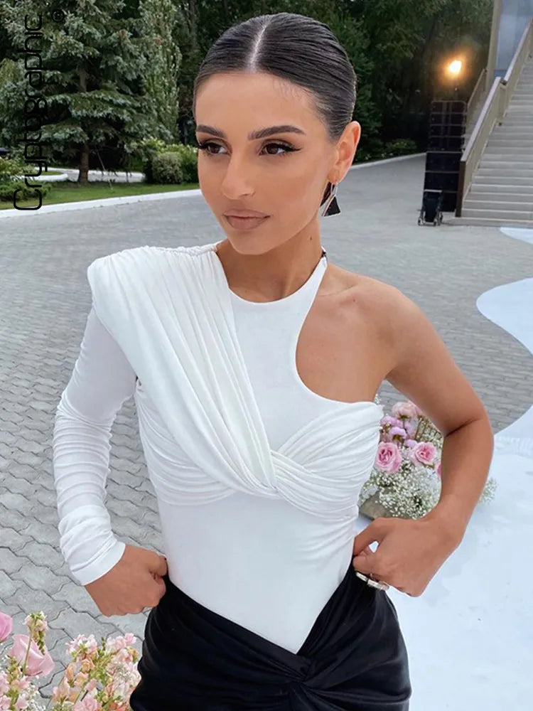 חולצת טוויסט שרוול אחד - לנה