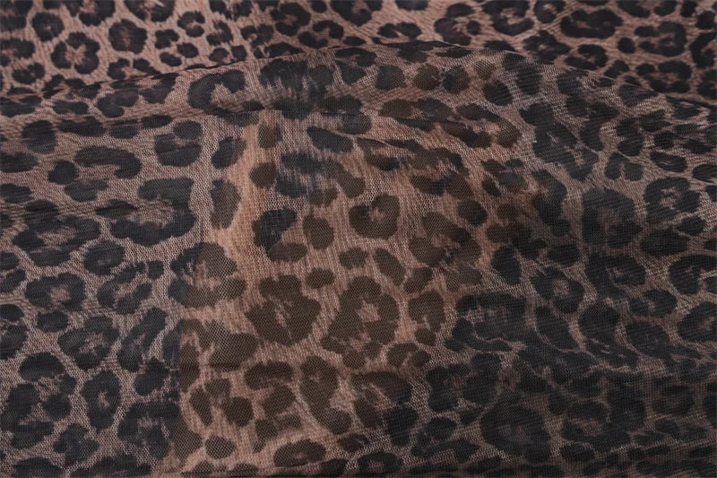 שמלת מקסי מנומרת שקופה בעיצוב בגד גוף - סשה