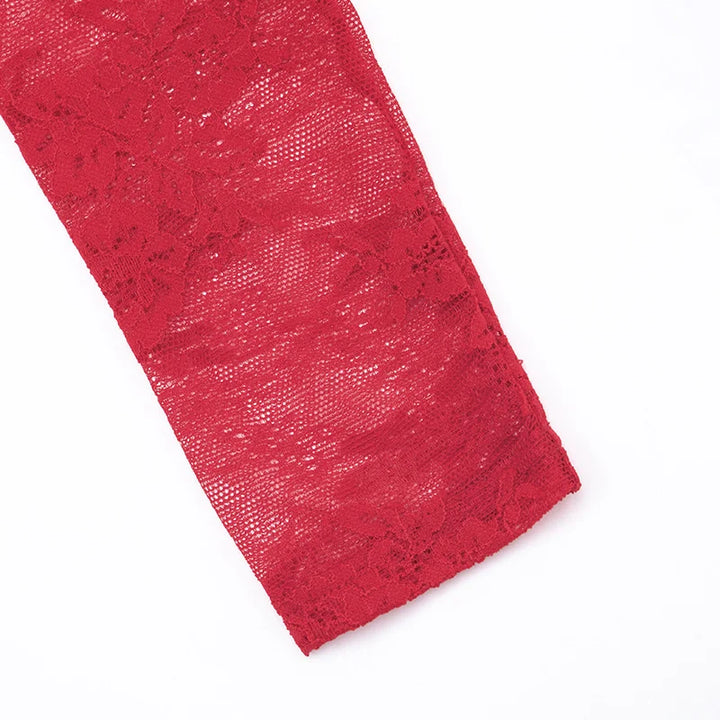 Off-the-shoulder maxi dress with lace and slit - LOLA