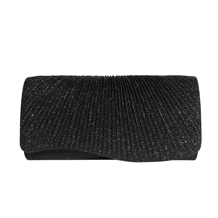 Clutch bag with sparkling studs and chain strap design