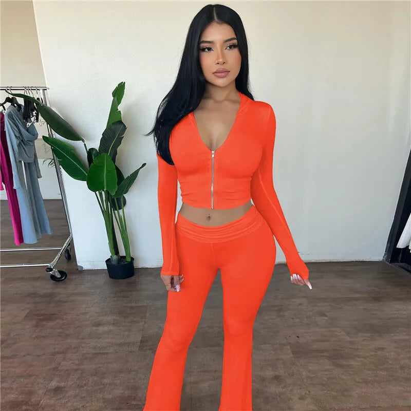 חליפת שני חלקים בד מחטב  - Ayla