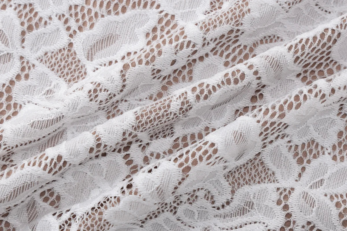 שמלת מקסי תחרה בעיטור רקמת פרחים - אמאדה