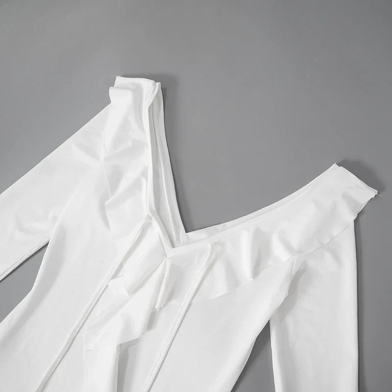 שמלת מיני מלמלה שרוולי פעמון - פילי