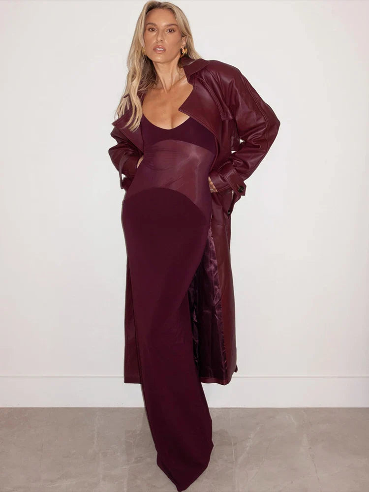 שמלת מקסי אלגנטית בעיטור רשת - Zhuri