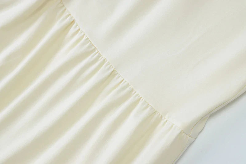 סט שני חלקים חצאית מקסי וטופ קשירה בצוואר - לורנזה