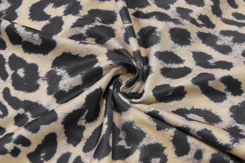 שמלת מקסי מנומרת צמודה גב פתוח - קיקי