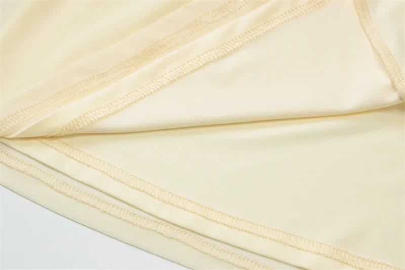 שמלת מקסי סטרפלס אלגנטית בעיצוב שסע בעיטור צעיף תואם - לוס