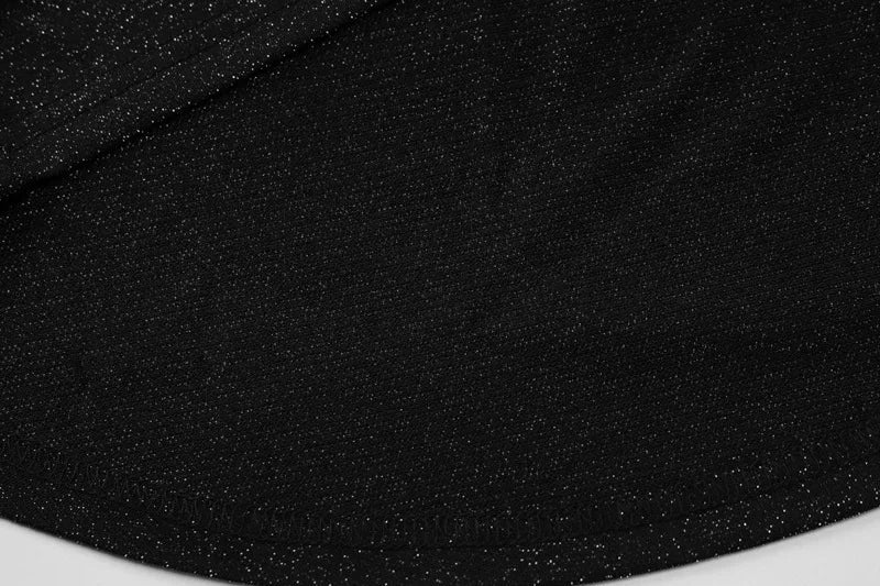 שמלת מקסי נצנצים צמודה בגזרת גולף גב פתוח בעיטור צעיף תואם - מילגרוס