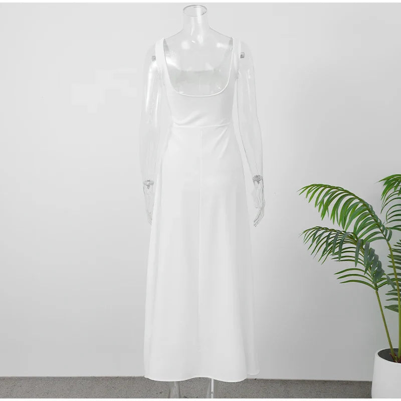 שמלת מידי סאטן בגזרת A - Violette