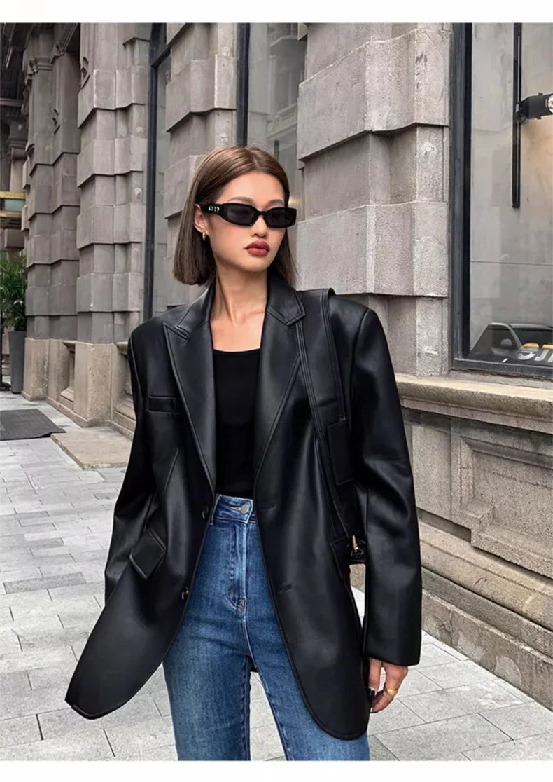 ג'קט עור מחויט - ראשל