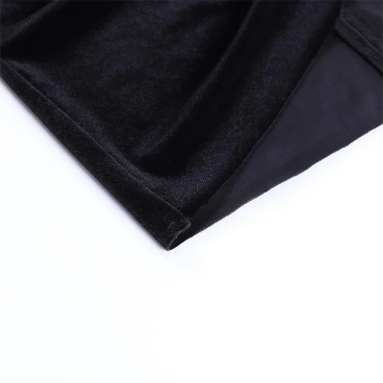 שמלת מיני גולף קטיפה בעיצוב כיווצים - Julia