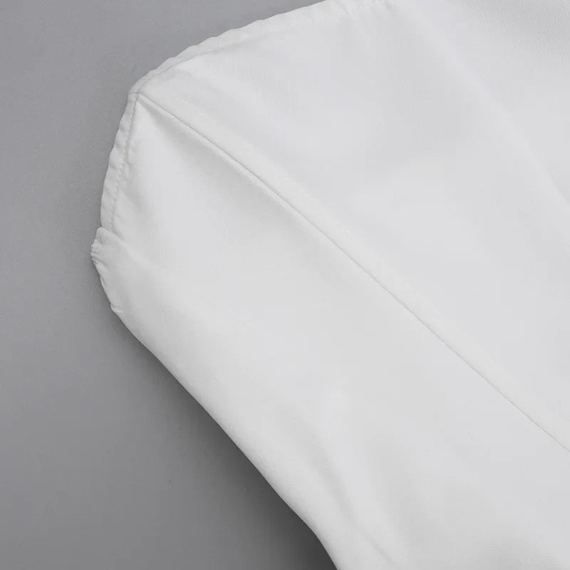 שמלת מיני סטרפלס בעיטור פפיון בגב בתוספת תחתית טול - Novalee