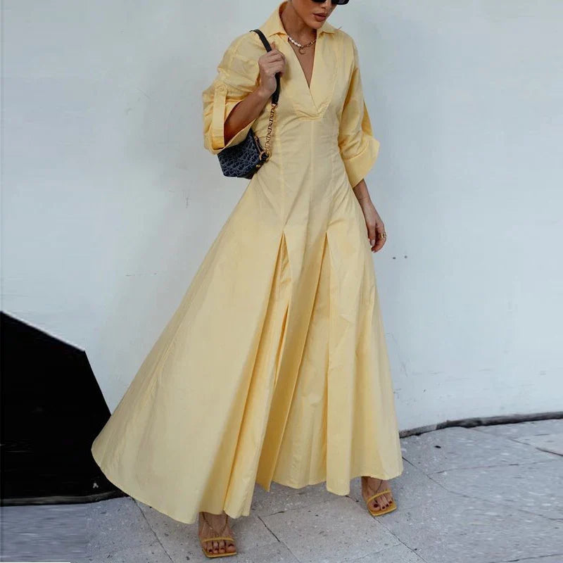 שמלת בגזרת A בעיצוב קז'ואל  - הגר