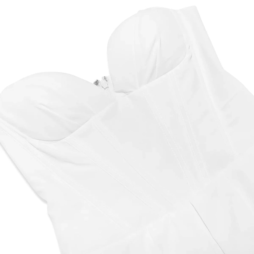 שמלת מידי סטרפלס בשילוב כיסים - פאני