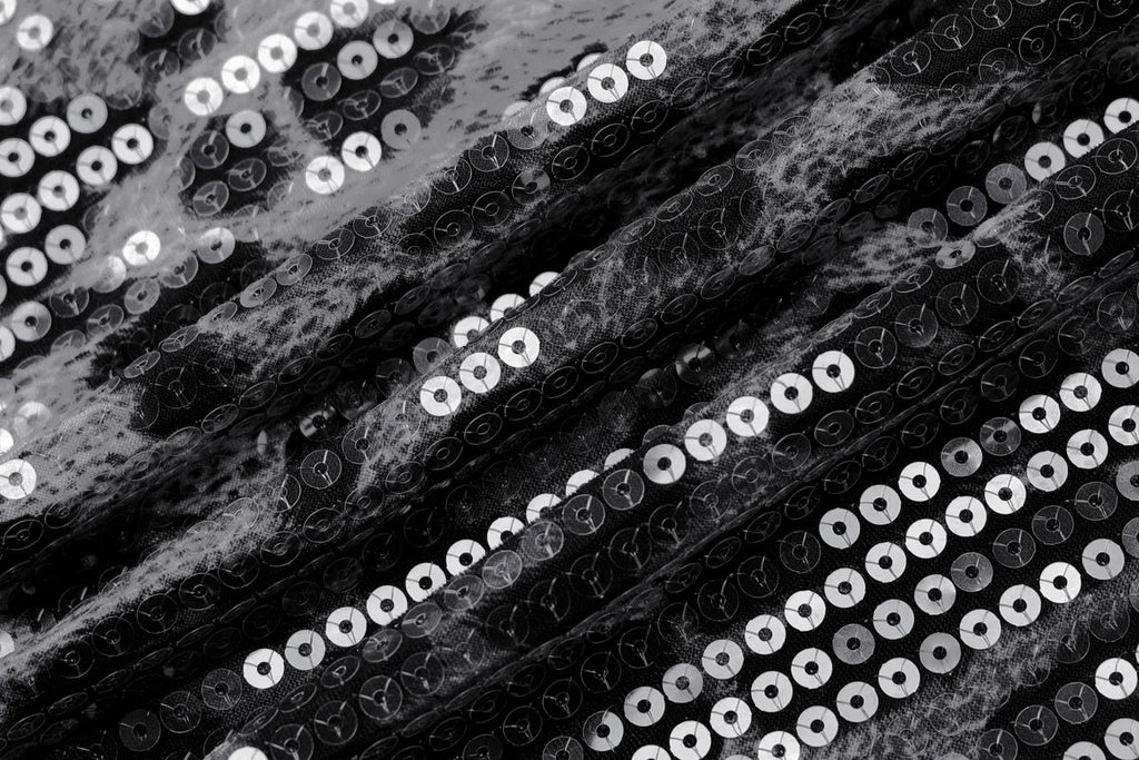 שמלת מיני סטרפלס פייטים מנומרת - Veronica