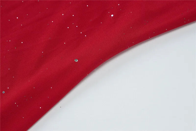 שמלת מיני נצנצים בעיצוב אסימטרי בעיטור מלמלה - קסם