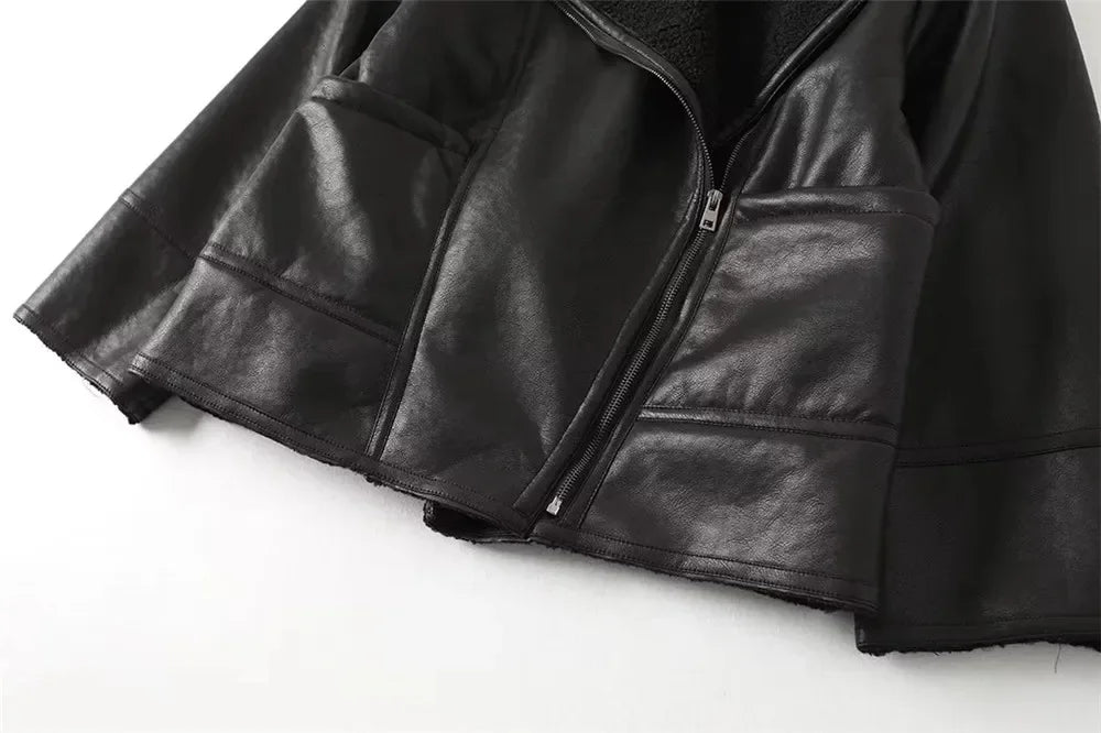 מעיל עור פרווה פנימית - אלכס