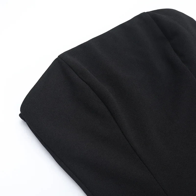 שמלת מיני סטרפלס מלמלה מדורגת - דון