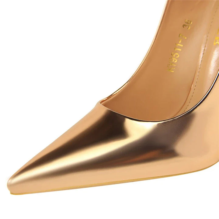 Shiny high heel shoes in various heights - Hailey
