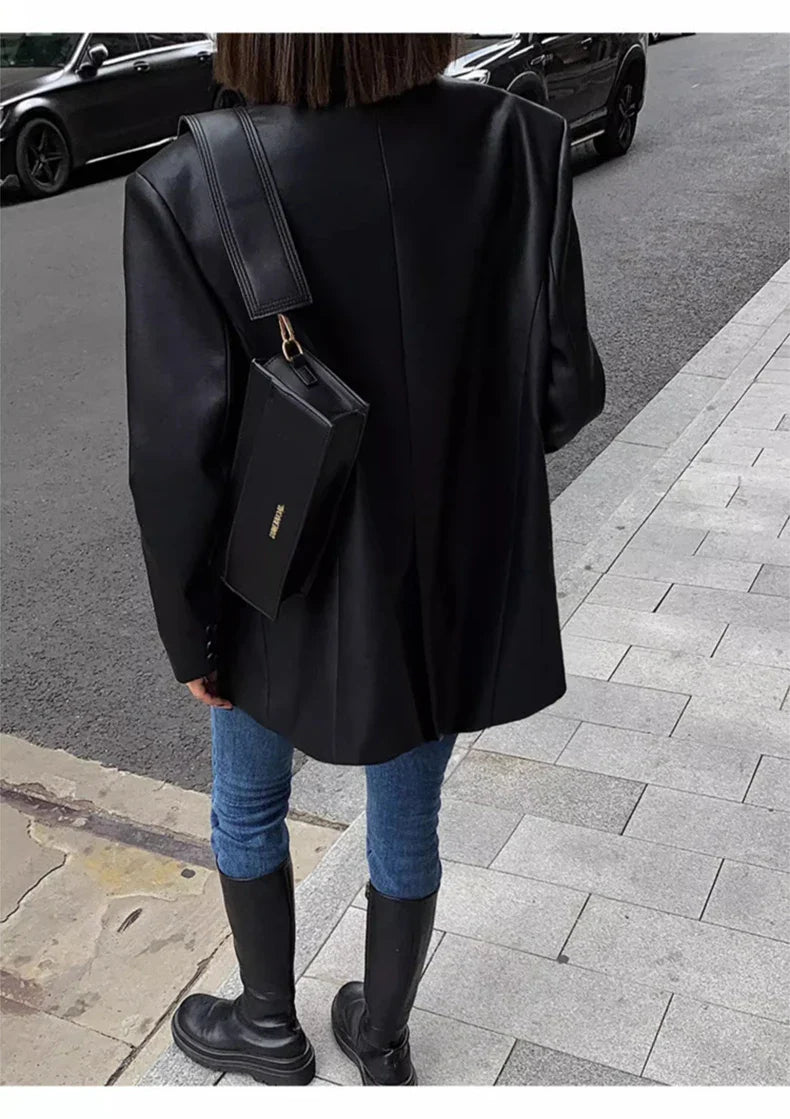 ג'קט עור מחויט - ראשל