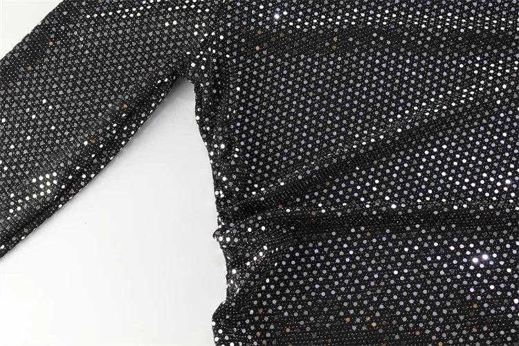 שמלת מקסי בעיטור נקודות מנצנצות - Journee