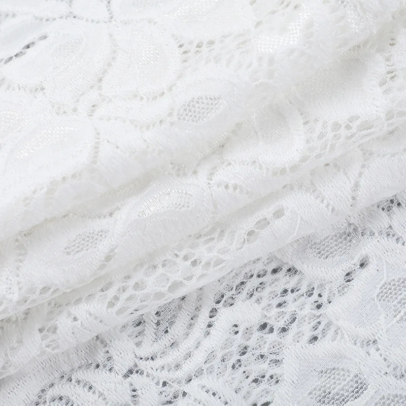 אוברול תחרה מכנסיים ארוכים בעיצוב גב פתוח בעיטור אבזמים - ברייטון