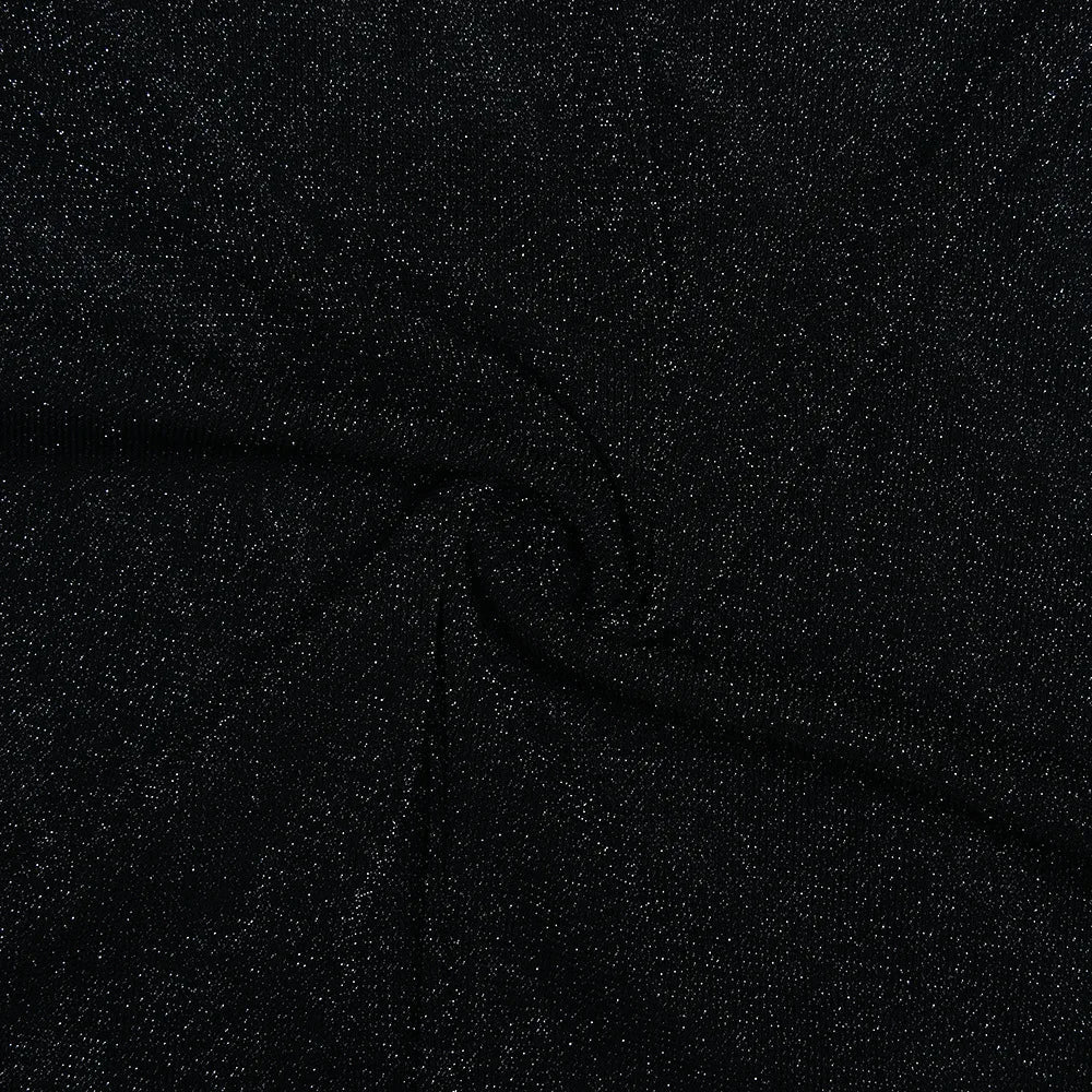 שמלת סטרפלס מקסי רשת נצנצים בעיטור כיווצים - Haisley