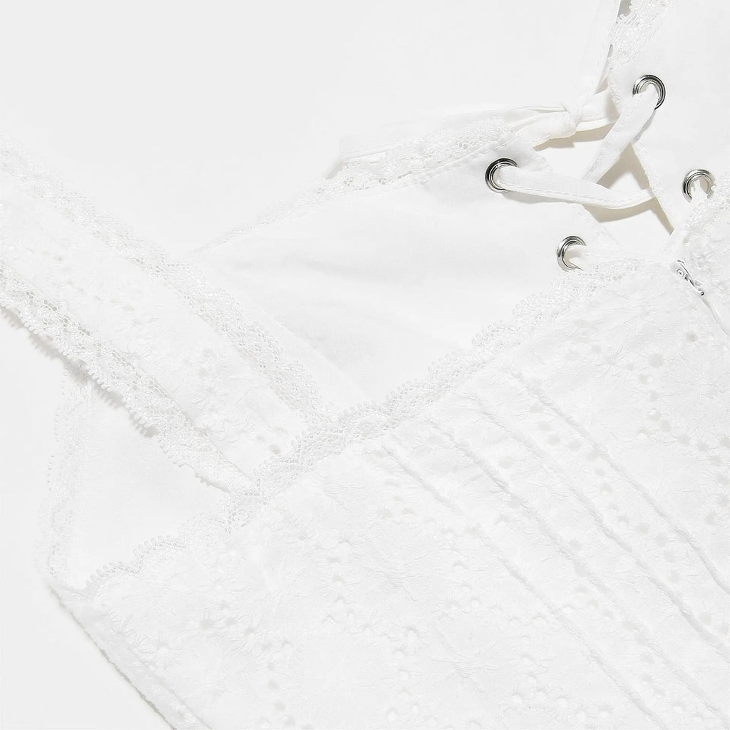 שמלת מידי סטייל כפרי בגזרת A בעיצוב קשירה - SUNRISE