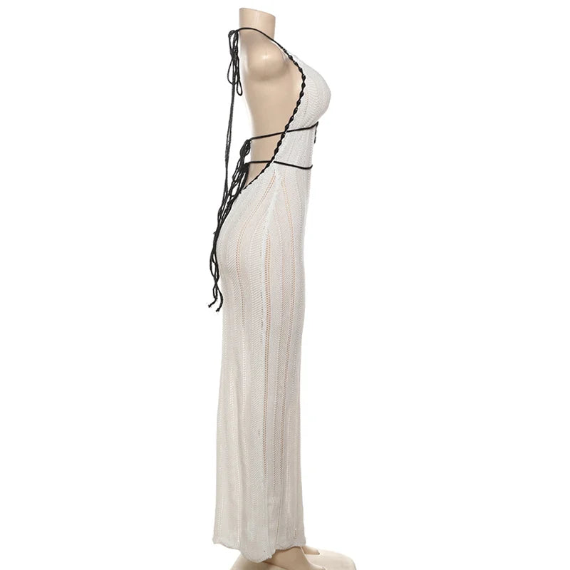 שמלת מקסי חוף סרוגה - Alyssa