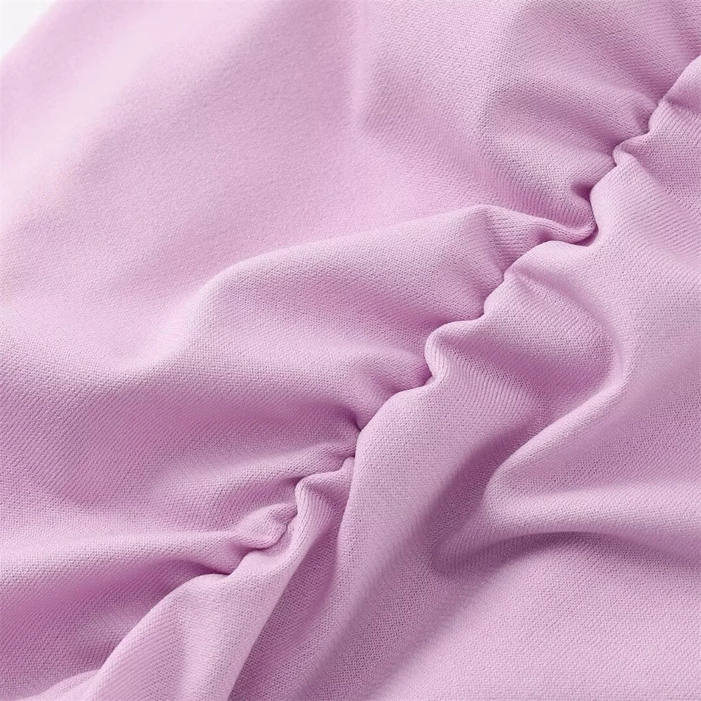 שמלת מקסי אלגנטית צמודה בעיצוב כיווצים - לוזיאנה