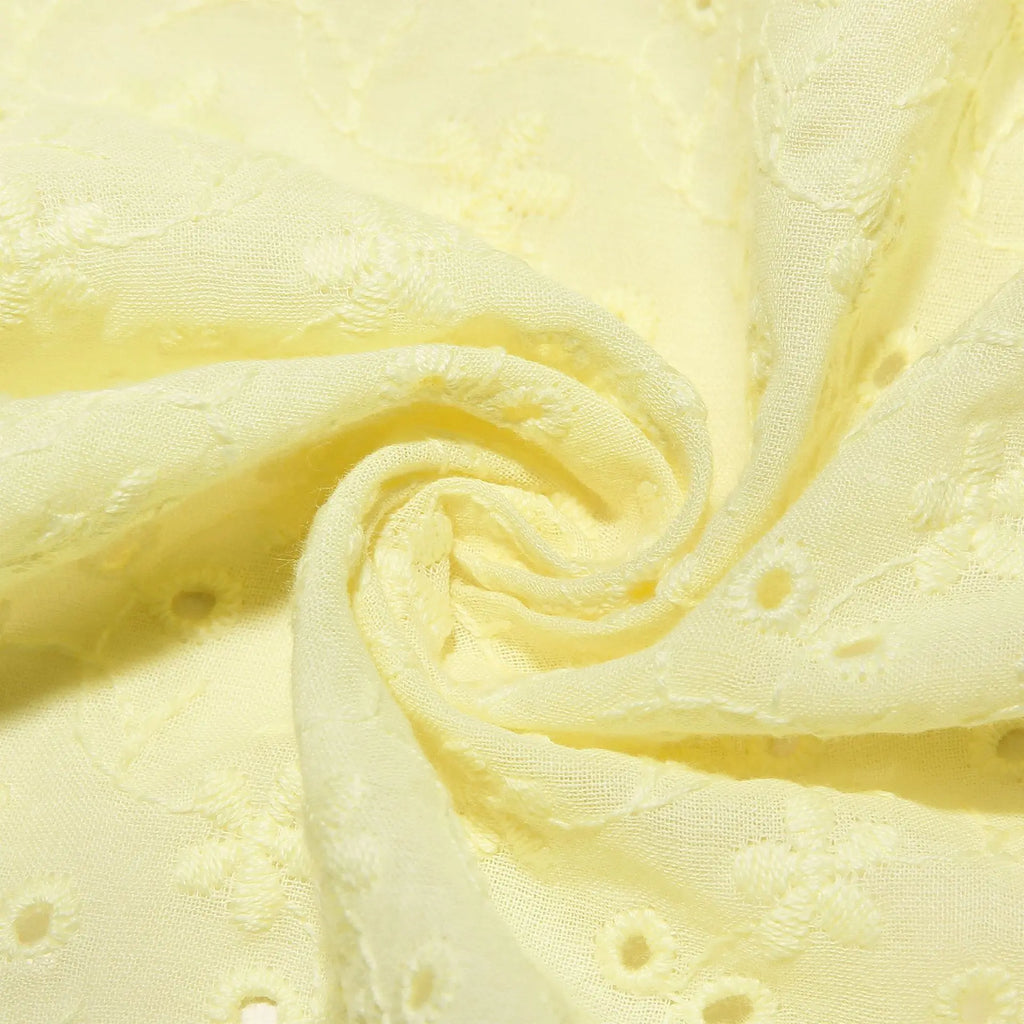 שמלת מיני בגזרת A בעיטור רקמה קשירה בכתפיות - GAYA